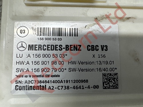 MERCEDES-BENZ CLA C117 2016-2019 BCU BCM BODY CONTROL MODULE