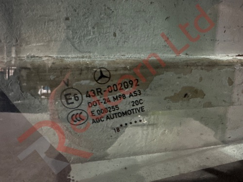 MERCEDES-BENZ GLC C253 COUPE 2016-2022 QUARTER WINDOW GLASS REAR RIGHT SIDE