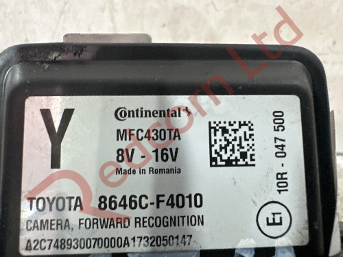 TOYOTA C-HR MK1 2016-2019 Windscreen Camera Module