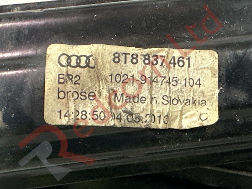 AUDI A5 SPORTBACK 2009-2011 WINDOW REGULATOR & MOTOR FRONT LEFT SIDE