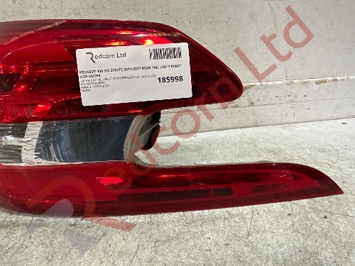PEUGEOT 308 SW ESTATE 2014-2017 REAR TAIL LIGHT RIGHT SIDE OUTER