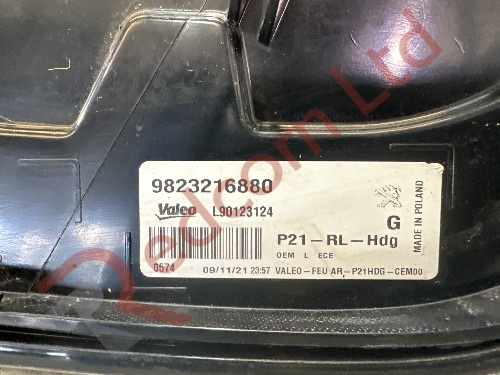 PEUGEOT 208 MK2 (5DR) 2019-2023 REAR TAIL LIGHT LEFT SIDE OUTER